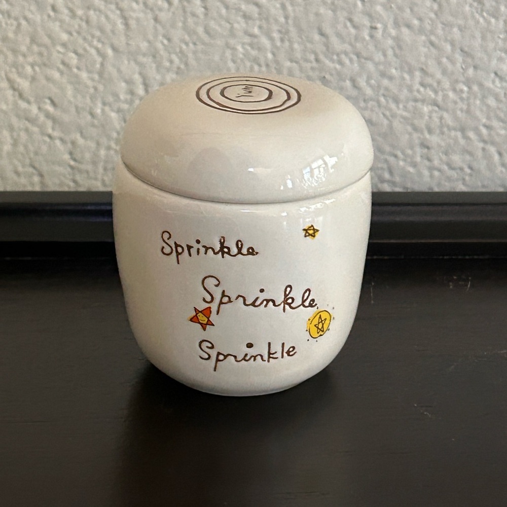 Hallmark Sprinkle & Pour Ceramic Sugar Bowl Cats Birds Kitchen Canister